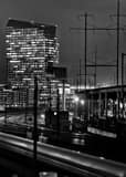 Vertical A Train Pulling into the Philadelphia 30th Street Station black and white Pictures