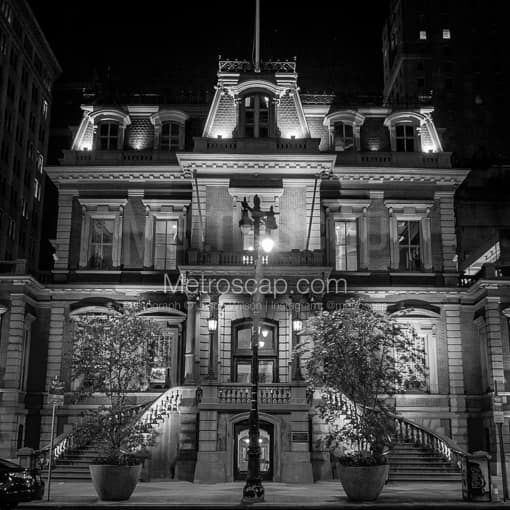 The Union League of Philadelphia at Night -- Philadelphia Black and White Photos