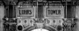 Panoramic The Facade of Luhrs Tower black and white Pictures