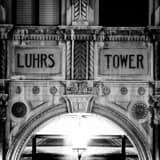 Square The Facade of Luhrs Tower black and white Pictures