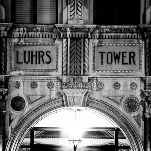 The Facade of Luhrs Tower -- Phoenix Black and White Pictures