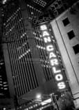 Vertical The Hotel San Carlos Sign landscape black and white Photography