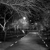 Square A Lit Path near Phoenix Central Station black and white Photos