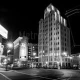 Square Luhrs Tower at Jefferson and First landscape black and white Photography