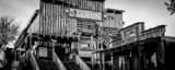 Panoramic The Mammoth Ghost Town Saloon black and white Photos