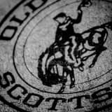 Square An Old Town Scottsdale Logo on the Ground black and white Pictures