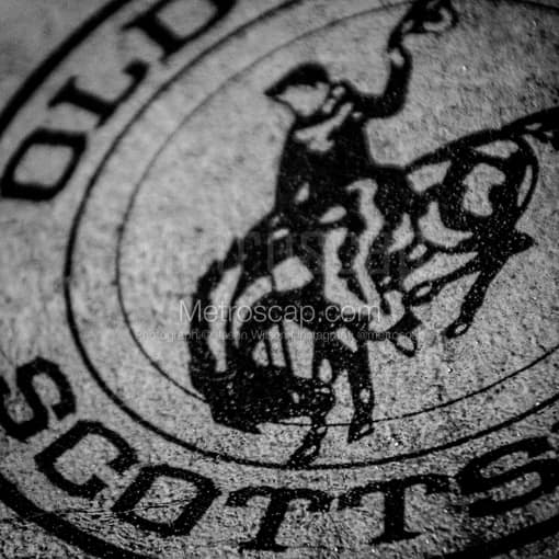 An Old Town Scottsdale Logo on the Ground -- Phoenix Black and White Pictures