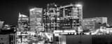 Panoramic The Phoenix Skyline Above Jefferson Ave black and white Photos