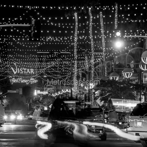 The Scottsdale Art Walk at Night -- Phoenix Black and White Pictures