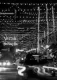 Vertical The Scottsdale Art Walk at Night black and white Pictures