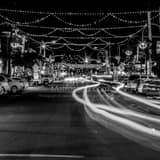 Square The Scottsdale Art Walk on Main Street landscape black and white Photography