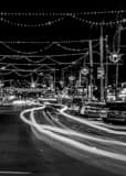 Vertical The Scottsdale Art Walk on Main Street landscape black and white Photography