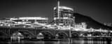Panoramic Tempe at Night black and white Photos
