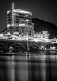 Vertical Tempe at Night black and white Photos