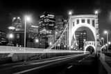 Horizontal The 6th Street Bridge at Night Framed Photos