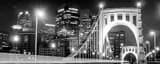 Panoramic The 6th Street Bridge at Night Framed Photos