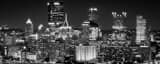 Panoramic The Downtown Pittsburgh Skyline Golden Triangle black and white Photos