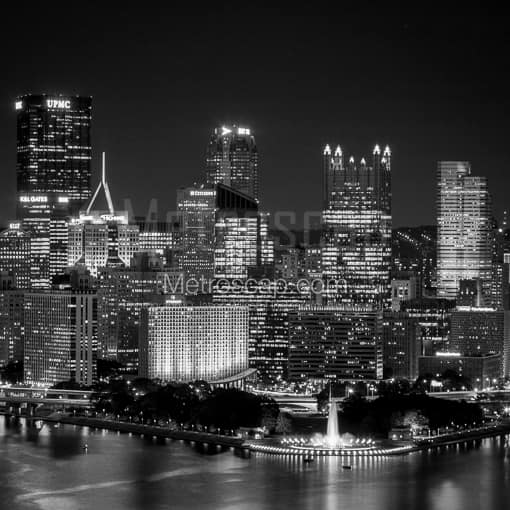 Pittsburgh Black and White Photos of The Downtown Pittsburgh Skyline Golden Triangle The Downtown Pittsburgh Skyline Golden Triangle -- Pittsburgh Black and White Photos