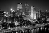Horizontal The Eastern Half of the Pittsburgh Skyline black and white Photos