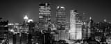 Panoramic The Eastern Half of the Pittsburgh Skyline black and white Photos