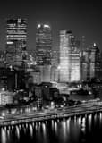 Vertical The Eastern Half of the Pittsburgh Skyline black and white Photos