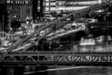 Horizontal The Fort Pitt Bridge from the West End Overlook black and white Photos