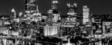 Panoramic The Golden Triangle view of the Pittsburgh Skyline black and white Photos