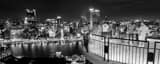 Panoramic A Grandview Avenue Overlooks The Pittsburgh Skyline black and white Photos