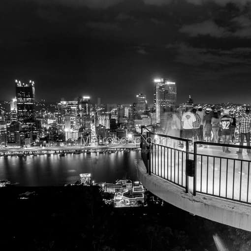 Pittsburgh Black and White Photos of A Grandview Avenue Overlooks The Pittsburgh Skyline A Grandview Avenue Overlooks The Pittsburgh Skyline -- Pittsburgh Black and White Photos