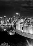 Vertical A Grandview Avenue Overlooks The Pittsburgh Skyline black and white Photos