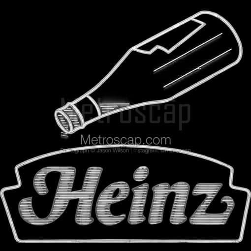 Heinz Ketchup Neon Sign -- Pittsburgh Black and White Photos