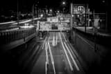 Horizontal I-376 in Downtown Pittsburgh at Night black and white Photos