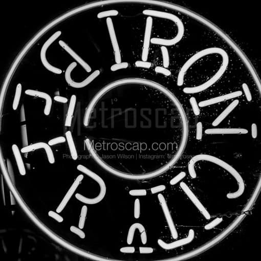 An Iron City Beer Neon Sign -- Pittsburgh Black and White Photos