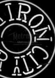 Vertical An Iron City Beer Neon Sign black and white Photos