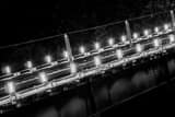 Horizontal Lights and Rails on the Monongahela Incline  black and white Photos