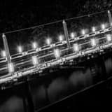 Square Lights and Rails on the Monongahela Incline  black and white Photos