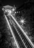 Vertical The Monongahela Incline at Night black and white Photos