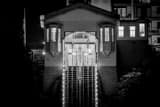 Horizontal The Monongahela Incline Upper Station at Night black and white Photos