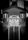 Vertical The Monongahela Incline Upper Station at Night black and white Photos