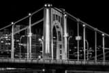 Horizontal The Ninth Avenue Bridge at Night black and white Photos