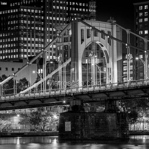 The Ninth Avenue Bridge -- Pittsburgh Black and White Photos