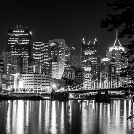 Pittsburgh Black and White Photos of The Ninth Avenue Bridge and Pittsburgh Skyline The Ninth Avenue Bridge and Pittsburgh Skyline -- Pittsburgh Black and White Photos