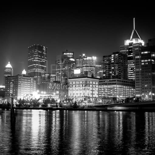 Pittsburgh Black and White Photos of The Pittsburgh Skyline from the Northshore Development The Pittsburgh Skyline from the Northshore Development -- Pittsburgh Black and White Photos