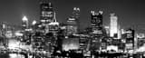 Panoramic The Pittsburgh Skyline from the West End Overlook black and white Photos