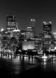 Vertical The Pittsburgh Skyline from the West End Overlook black and white Photos