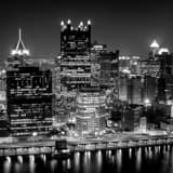 Square The PPG Building in the Pittsburgh Skyline black and white Photos