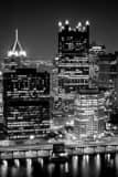 Vertical The PPG Building in the Pittsburgh Skyline black and white Photos