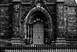 Horizontal The Red Door on the Trinity Cathedral black and white Photos