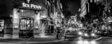 Panoramic Six Penn at the Corner of Sixth and Penn Avenue black and white Photos