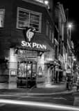 Vertical Six Penn at the Corner of Sixth and Penn Avenue black and white Photos